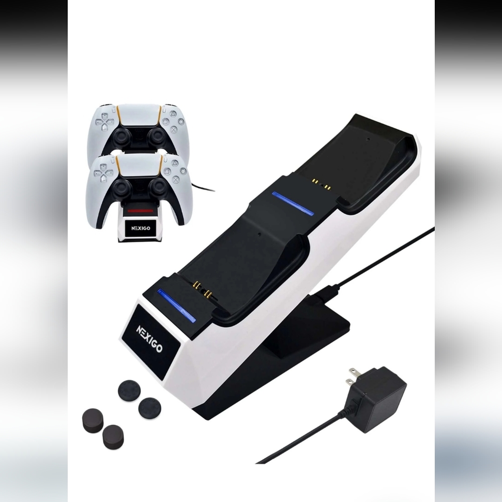 NexiGo PS5 Controller Charger with Thumb Grips